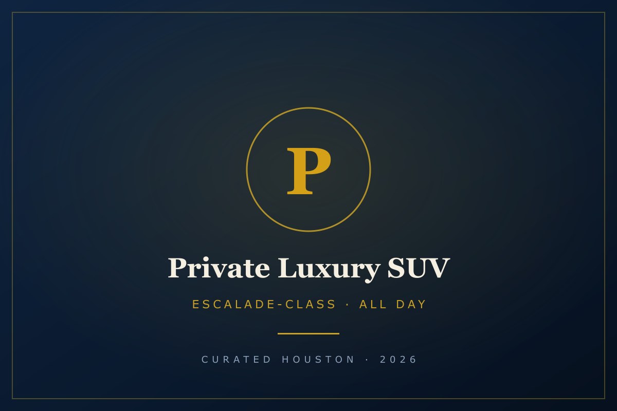 Private Luxury SUV — Escalade-Class, All Day